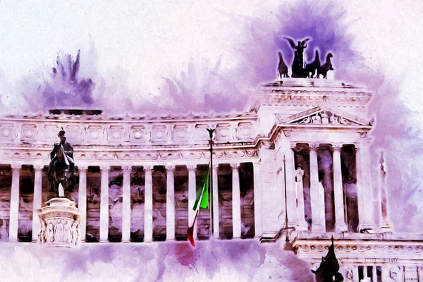 Roma İtalya sanatı eskiz çizimi eğlenceli tasarım antika retro