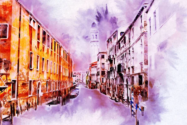 Venedik sanat eskizi çizimi eğlenceli tasarım antika retro