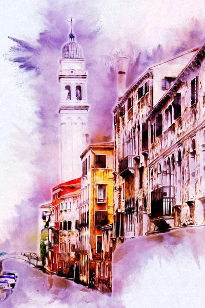 Venedik sanat eskizi çizimi eğlenceli tasarım antika retro