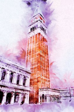 Venedik sanat eskizi çizimi eğlenceli tasarım antika retro