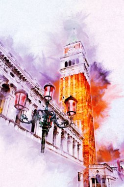 Venedik sanat eskizi çizimi eğlenceli tasarım antika retro