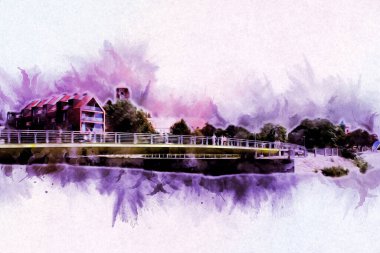 Wroclaw City Poland antika sanat eskizi çizimi