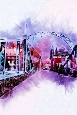 Wroclaw City Poland antika sanat eskizi çizimi