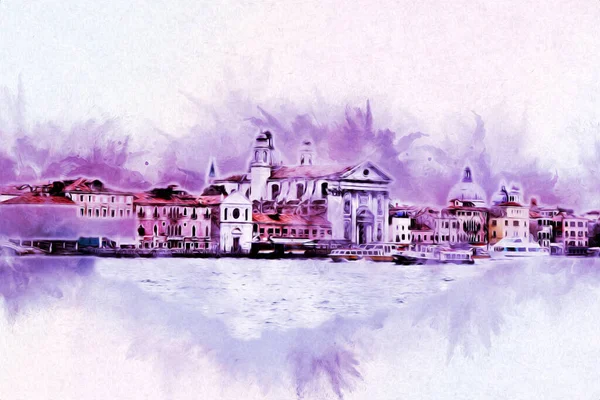 Venedik sanat eskizi çizimi eğlenceli tasarım antika retro