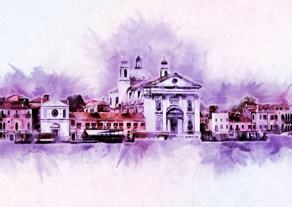 Venedik sanat eskizi çizimi eğlenceli tasarım antika retro