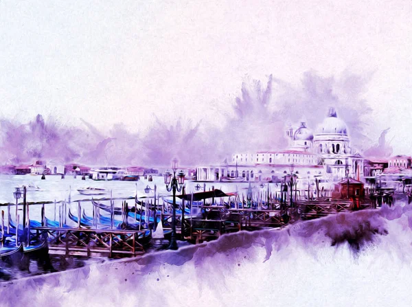 Venedik sanat eskizi çizimi eğlenceli tasarım antika retro