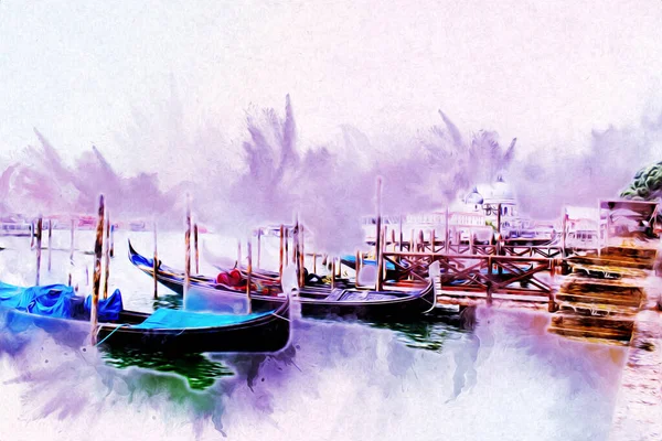 Venedik sanat eskizi çizimi eğlenceli tasarım antika retro