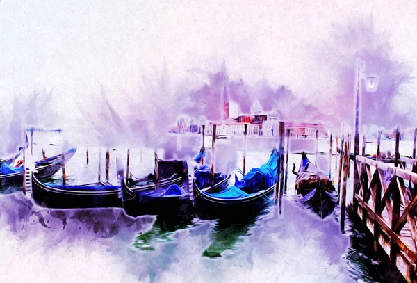 Venedik sanat eskizi çizimi eğlenceli tasarım antika retro