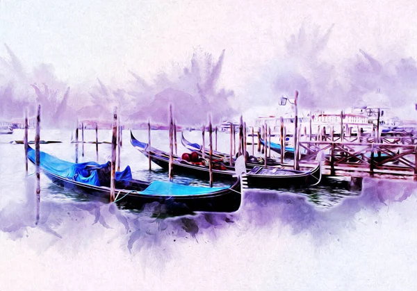 Venedik sanat eskizi çizimi eğlenceli tasarım antika retro