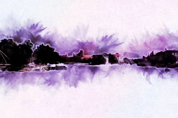 Wroclaw City Poland antika sanat eskizi çizimi