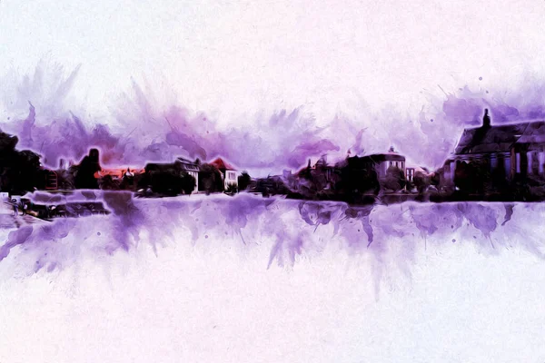 Wroclaw City Poland antika sanat eskizi çizimi