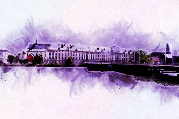 Wroclaw City Poland antika sanat eskizi çizimi