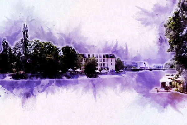 Wroclaw City Poland antika sanat eskizi çizimi