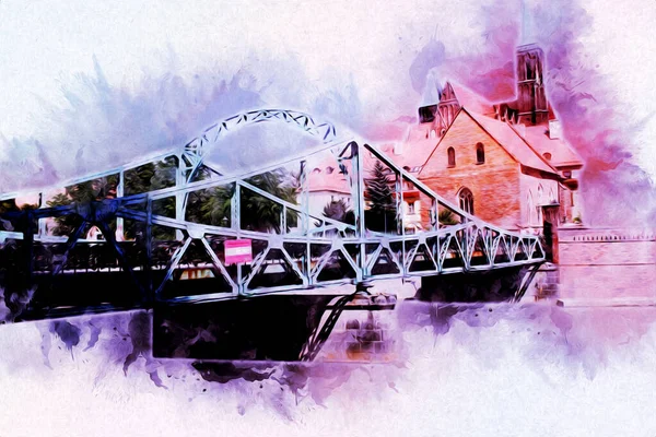 Wroclaw City Poland antika sanat eskizi çizimi