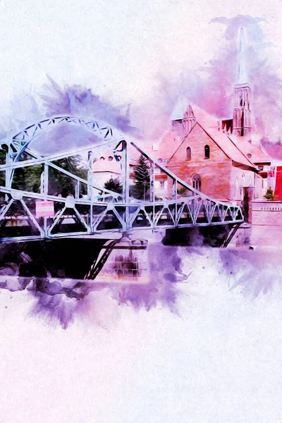 Wroclaw City Poland antika sanat eskizi çizimi