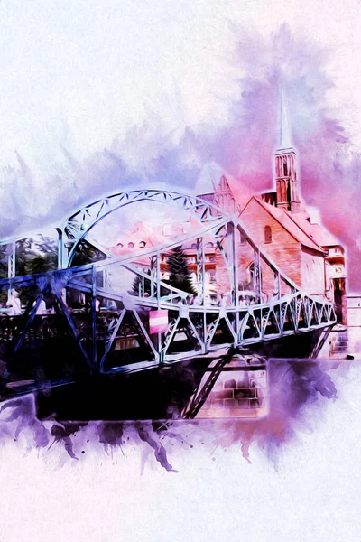 Wroclaw City Poland antika sanat eskizi çizimi