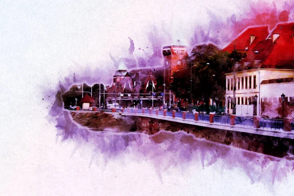 Wroclaw City Poland antika sanat eskizi çizimi