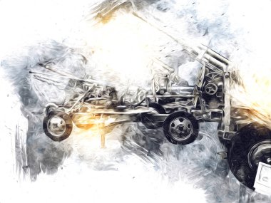 Uçaksavar silah sanatı illüstrasyon askeri çizim