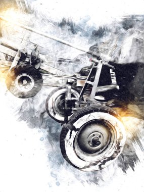 Uçaksavar silah sanatı illüstrasyon askeri çizim