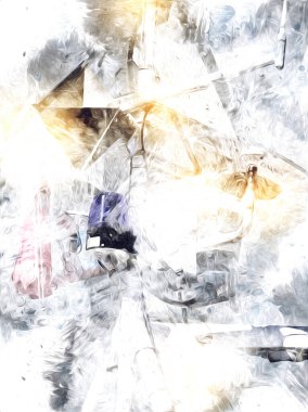 Donanma gemisinde askeri radar takibi, sanat eseri çizimi klasik.