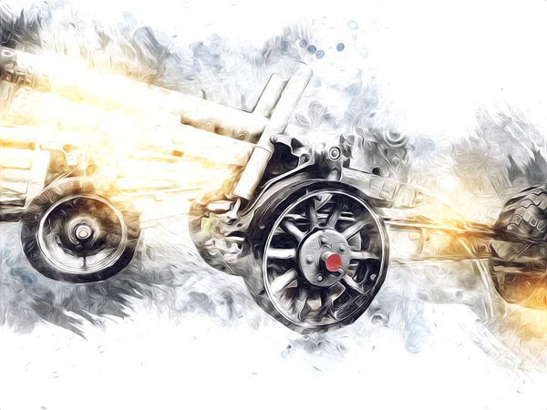 Savaş alanı topu askeri sanat çizimi çizimi