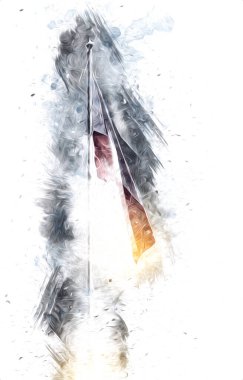 Polonya, izole edilmiş arkaplan resimlerine bayrak sallıyor.