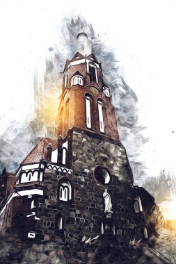 Sopot sanat çiziminde kare ve gezinti mimari dönüm noktası