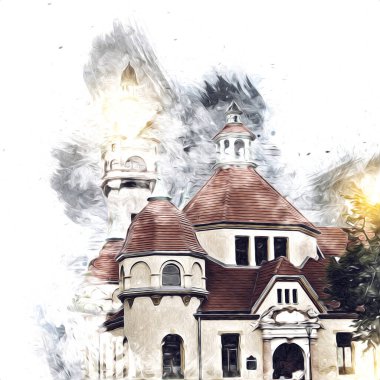 Sopot sanat çiziminde kare ve gezinti mimari dönüm noktası