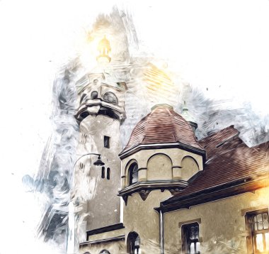 Sopot sanat çiziminde kare ve gezinti mimari dönüm noktası