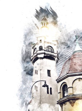 Sopot sanat çiziminde kare ve gezinti mimari dönüm noktası