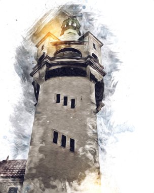 Sopot sanat çiziminde kare ve gezinti mimari dönüm noktası