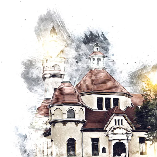 Sopot sanat çiziminde kare ve gezinti mimari dönüm noktası