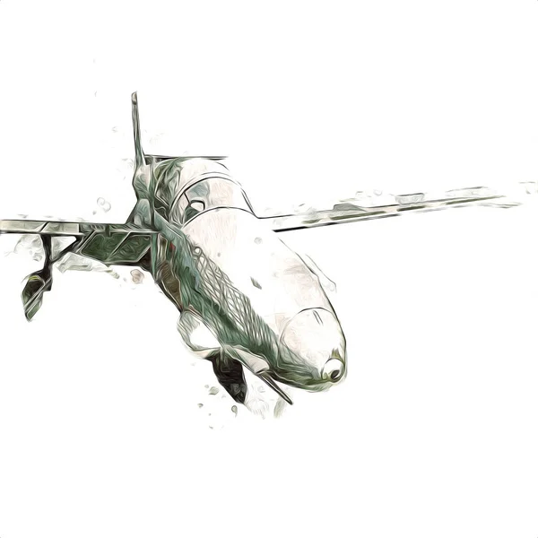 Amerikanske Jetjagerfly Tegner Kunstårgang – stockfoto
