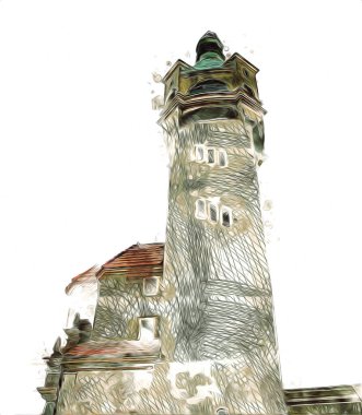 Sopot sanat çiziminde kare ve gezinti mimari dönüm noktası
