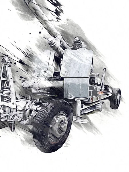 Aircraft Gun Art Illustration Military Drawing Sketch — 스톡 사진