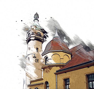 Sopot sanat çiziminde kare ve gezinti mimari dönüm noktası