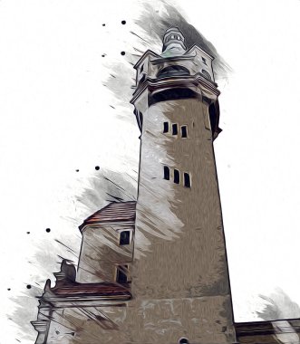 Sopot sanat çiziminde kare ve gezinti mimari dönüm noktası