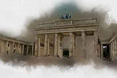 Berlin sanat eskizi çizimi eğlenceli tasarım antika retro