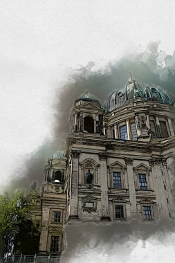 Berlin sanat eskizi çizimi eğlenceli tasarım antika retro