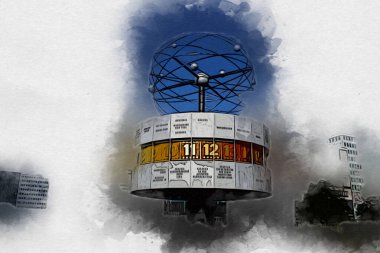 Berlin sanat eskizi çizimi eğlenceli tasarım antika retro