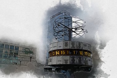 Berlin sanat eskizi çizimi eğlenceli tasarım antika retro