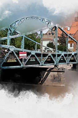 Wroclaw City Poland antika sanat eskizi çizimi