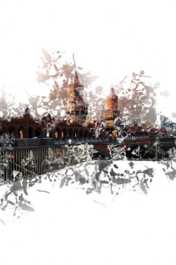 Berlin sanat eskizi çizimi eğlenceli tasarım antika retro