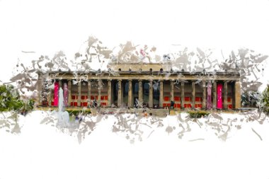 Berlin sanat eskizi çizimi eğlenceli tasarım antika retro