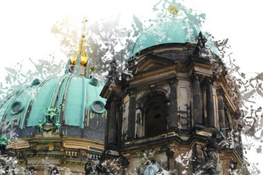 Berlin sanat eskizi çizimi eğlenceli tasarım antika retro