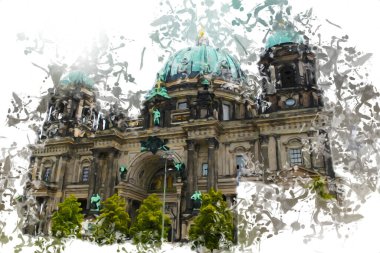 Berlin sanat eskizi çizimi eğlenceli tasarım antika retro