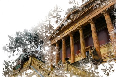 Berlin sanat eskizi çizimi eğlenceli tasarım antika retro