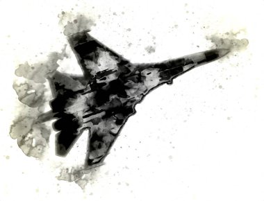 Amerikan savaş uçağı resim sanatı klasiği çiziyor.