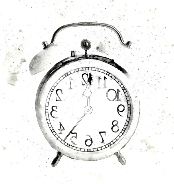 빈티지 배경에 골동품 시계의 다이얼 — 스톡 사진