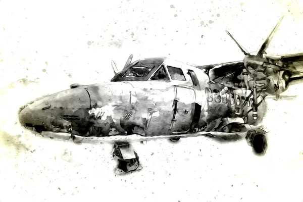Amerikan savaş uçağı resim sanatı klasiği çiziyor.